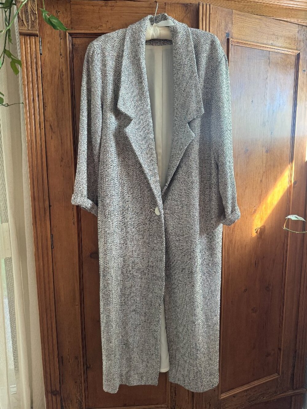 AMAZING rainbow thread Doncaster Raw Silk Overcoat Size M